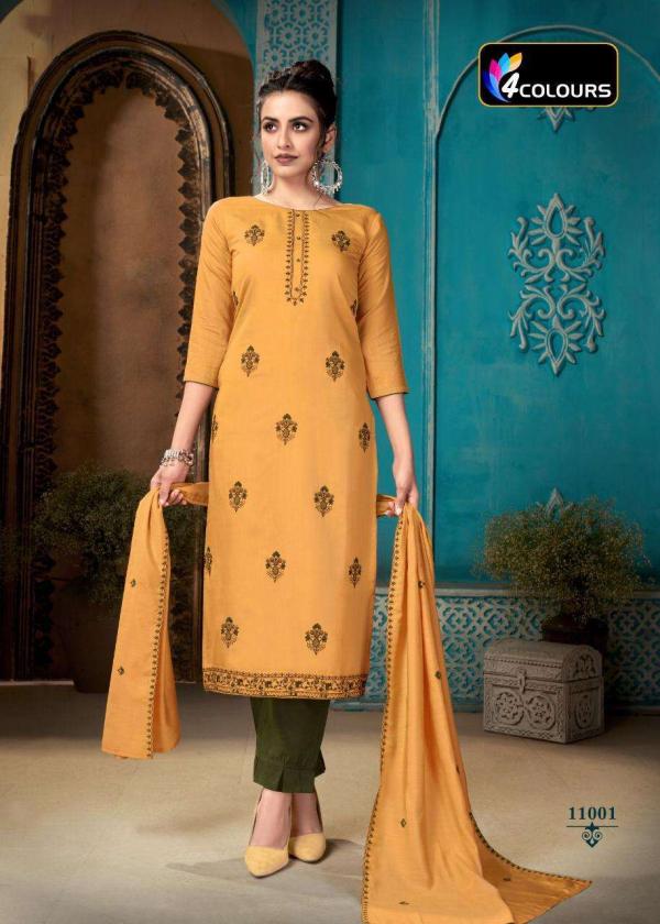 4 Colours Aleena Designer Silk Ethnic Wear Readymade Salwar 